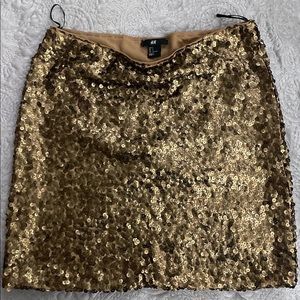 H& M Gold Sequins Skirt